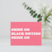 Motivierend Postkarte für Schwarze Frauen (Stehend Vorderseite)