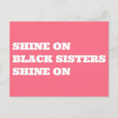 Motivierend Postkarte für Schwarze Frauen (Vorderseite)