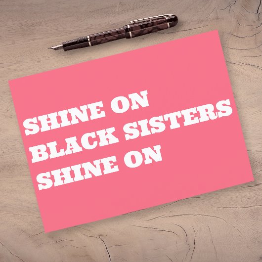 Motivierend Postkarte für Schwarze Frauen