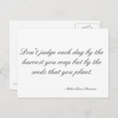 Motivierend Postkarte über das Leben (Vorne/Hinten)