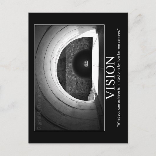 Motivierend Postkarte - VISION (Vorderseite)