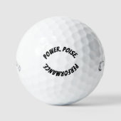Motivierend Power. Poise. Leistung." Stärke Golfball (Vorderseite)