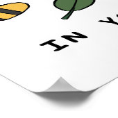 Motivierend Puns Beeleaf Poster (Ecke)