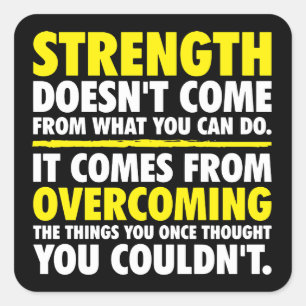 Motivierend Quadratischer Aufkleber