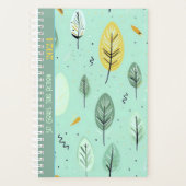 MOTIVIEREND QUOTE PASTEL GREEN BOHO PATTERN PLANER (Vorderseite)