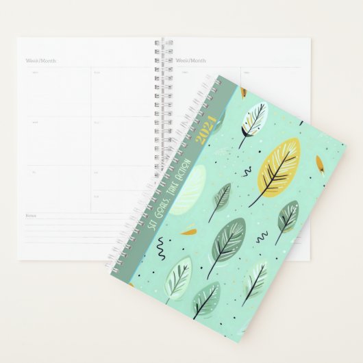 MOTIVIEREND QUOTE PASTEL GREEN BOHO PATTERN PLANER (Anzeige)