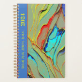 MOTIVIEREND QUOTE-RETRO-WASSERFARBENZEICHEN-DESIGN PLANER (Vorderseite)