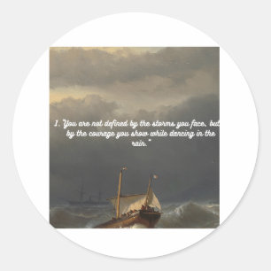 MOTIVIEREND QUOTEN RUNDER AUFKLEBER