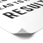 Motivierend Quotes Schwarz-weißes Erfolgsspiel Poster (Ecke)