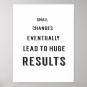 Motivierend Quotes Schwarz-weißes Erfolgsspiel Poster (Vorne)