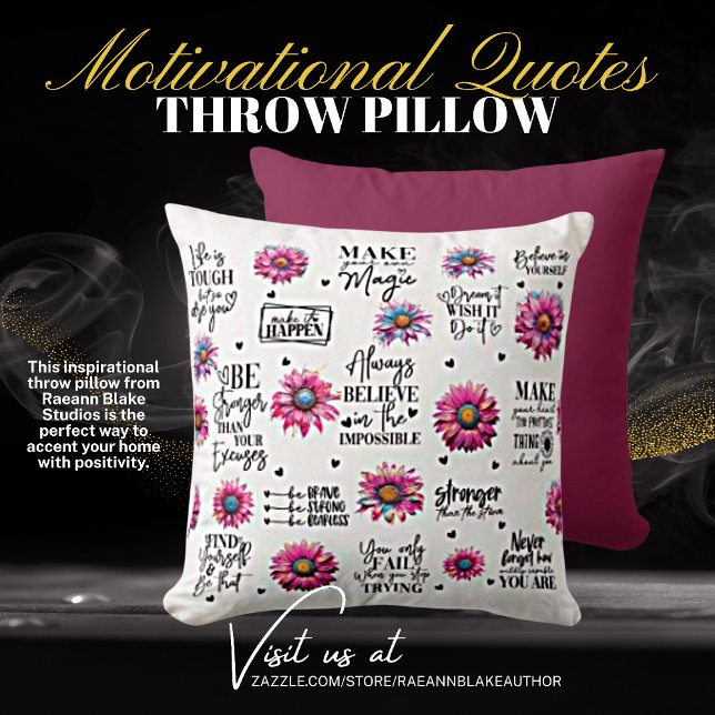 Motivierend Quotes Throw Pillow Kissen (Von Creator hochgeladen)