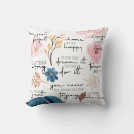 Motivierend Quotes Throw Pillow Kissen
