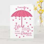 Motivierend Quotiertanz im Regen Karte (Gelbe Blume)