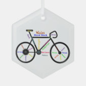 Motivierend Radwörter für Fahrradfahrer für ihn Ornament Aus Glas (Vorderseite)