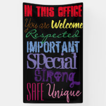 Motivierend Rainbow Door-Banner