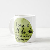 motivierend Redewendungen für die Selbstversorgung Kaffeetasse (Vorderseite Links)