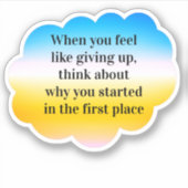 Motivierend Regenbogenkleber Aufkleber (Vorderseite)