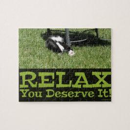 Motivierend Relax Zen Cat Foto Puzzle