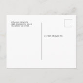 Motivierend Rose Gold Brushed Metal Postkarte (Rückseite)