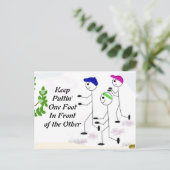 Motivierend Running-Meldung Postkarte (Stehend Vorderseite)