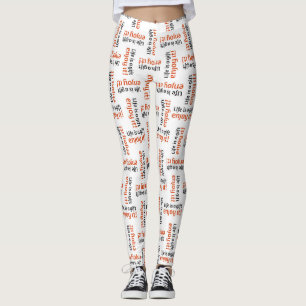 Motivierend Satz typografisches Motiv Muster Leggings