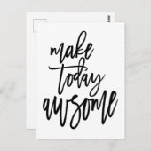 Motivierend Schrift Heute Phantastisch Postkarte (Vorne/Hinten)