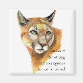 Motivierend Schrift Joshua Cougar Tierart Magnet (Vorne)