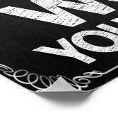 Motivierend Schwarz-Weiß-Klassenzimmer-Poster Poster (Ecke)