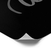 Motivierend Schwarz-Weiß-Poster Poster (Ecke)