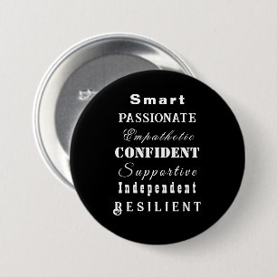 Motivierend Schwarz-weißes, die Qualitäten großer Button