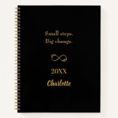 Motivierend Schwarzes Gold Notizblock (Vorderseite)