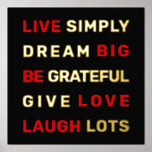 Motivierend schwarzes und rotes Gold Foliendrucke (Vorderseite)