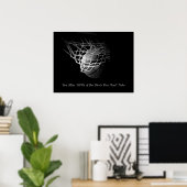 Motivierend schwarzes Zitat - Basketball Poster (Heimbüro)