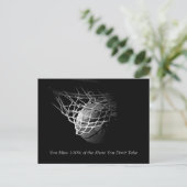 Motivierend schwarzes Zitat - Basketball Postkarte (Stehend Vorderseite)