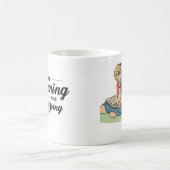 Motivierend schwarzes Zitat Kaffeetasse (Mittel)