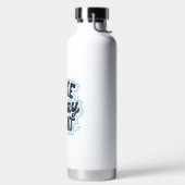 Motivierend schwarztypografisches Zitat Trinkflasche (links)