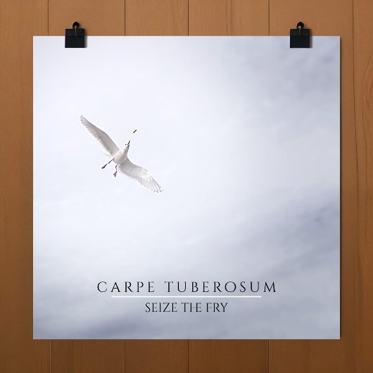 Motivierend Seagull Carpe Diem French Fries Mini Poster