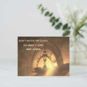 Motivierend SEHEN SIE NICHT, WIE DIE KLOCKE TUN, W Postkarte (Stehend Vorderseite)