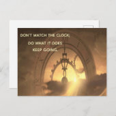 Motivierend SEHEN SIE NICHT, WIE DIE KLOCKE TUN, W Postkarte (Vorne/Hinten)