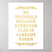 Motivierend sein Sie selbst Gold zu kaufen Foliendrucke (Vorderseite)