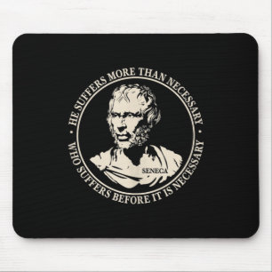 Motivierend Seneca-Zitat über Leben und Leiden Mousepad