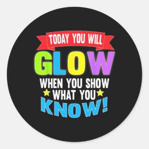 Motivierend Shirts für Lehrerinnen Runder Aufkleber