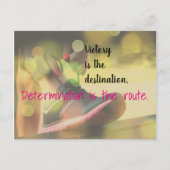 Motivierend Siegesspruch Netball Zitat Postkarte (Vorderseite)