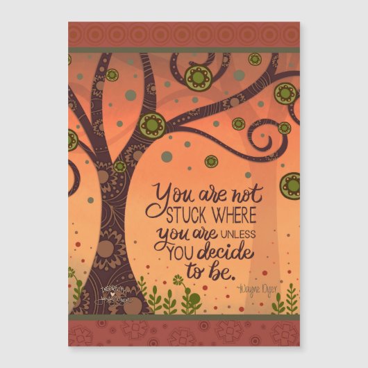 Motivierend sind Sie nicht fixiert Magnetkarte (Vorderseite)