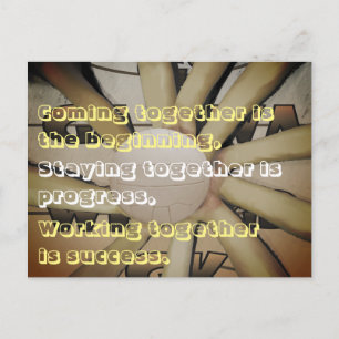 Motivierend Slogan und Netball-Bild Postkarte