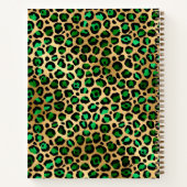 Motivierend Smaragdgrüner Goldleopard Notizblock (Rückseite)