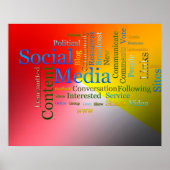 Motivierend Social Media Word Cloud Poster (Vorne)