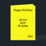 Motivierend Son-Geburtstagskarten Karte<br><div class="desc">Geburtstagskarten mit motivierend Botschaft für einen Sohn</div>