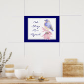 Motivierend Sportangebot Bluebird Bird Garden Poster (Küche)