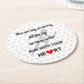 Motivierend Sportangebot Runder Pappuntersetzer (Angewinkelt)